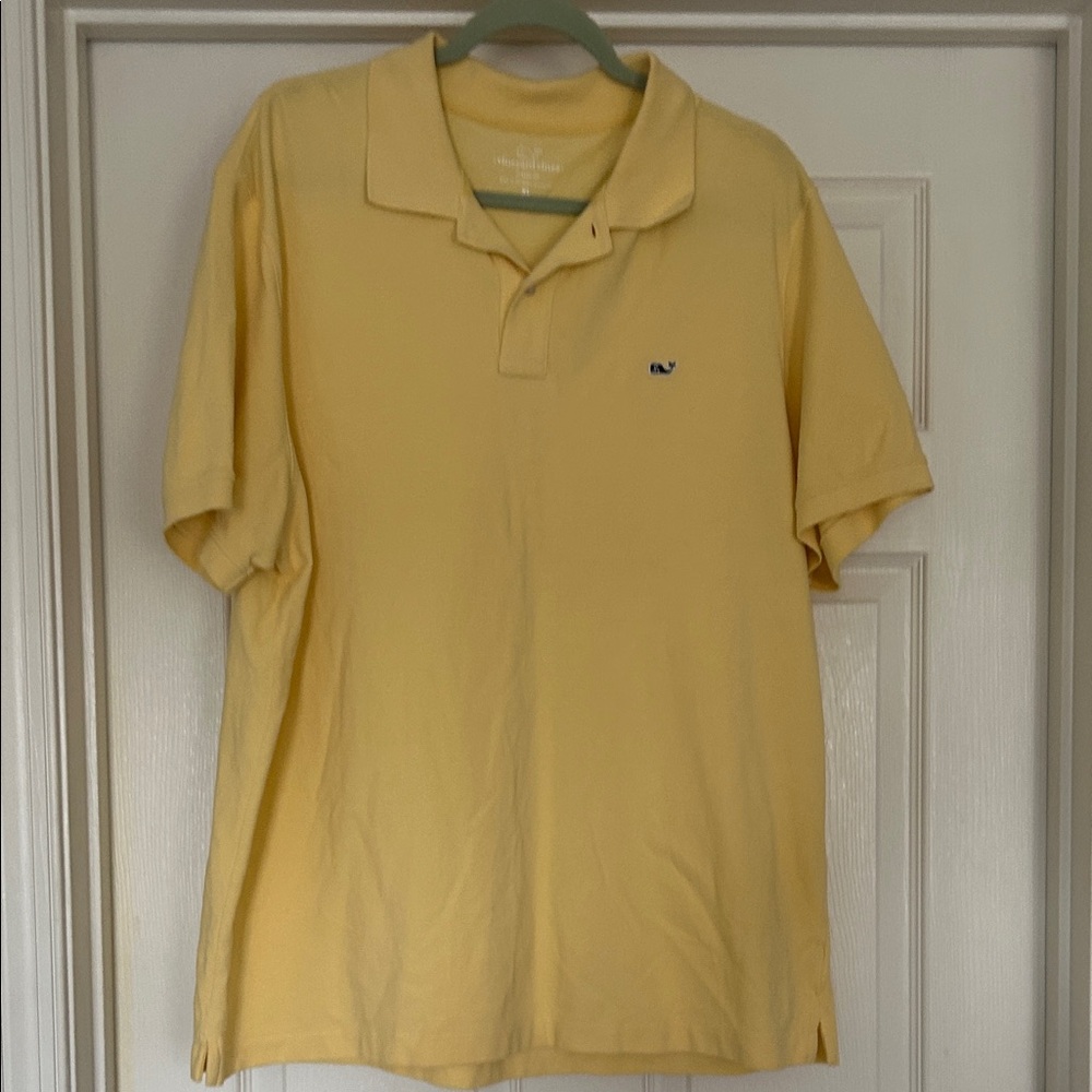 Vineyard Vines Pale Yellow Short Sleeve Polo
